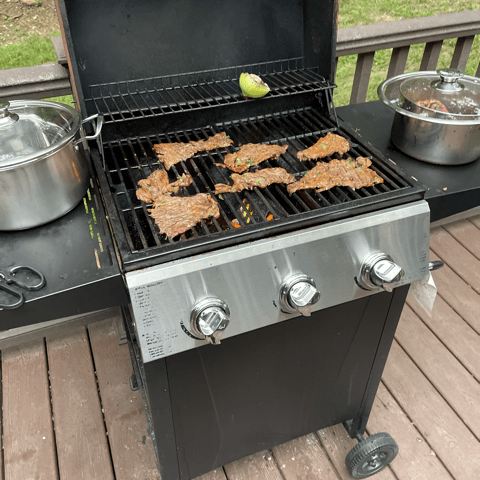 Carne Asada on the grill