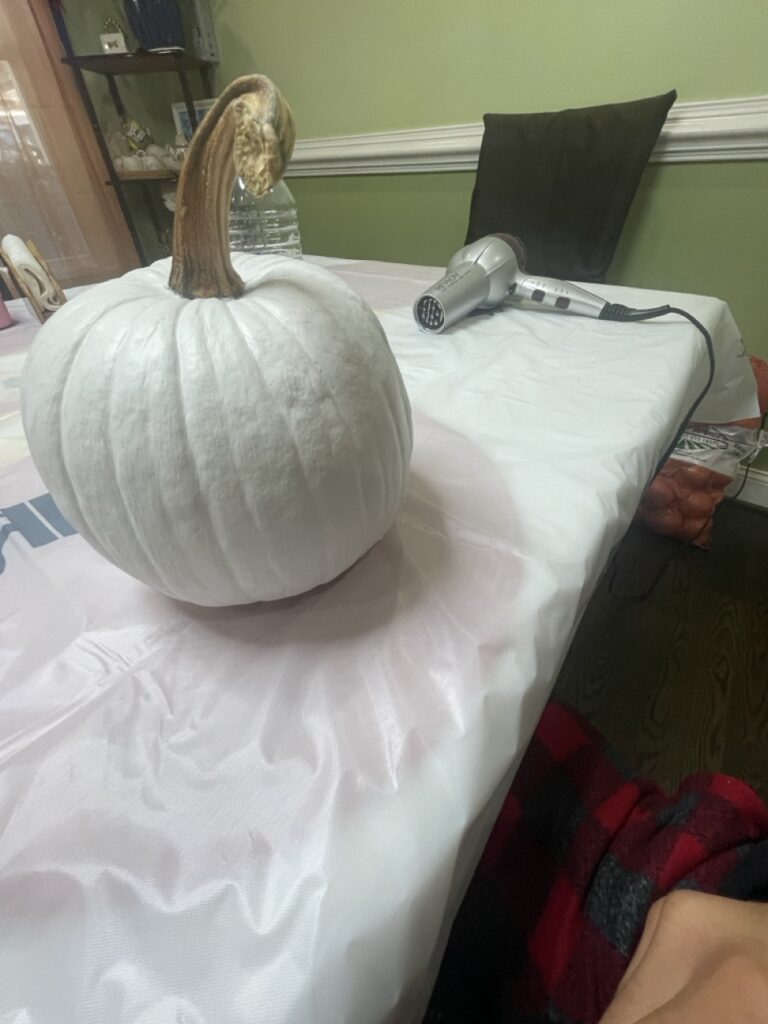 Pumpkin white base coat