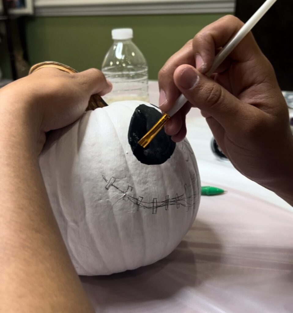 Jack Skellington Pumpkin Painting